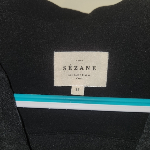Sezane Black Snap Down Dress - Picture 8 of 9